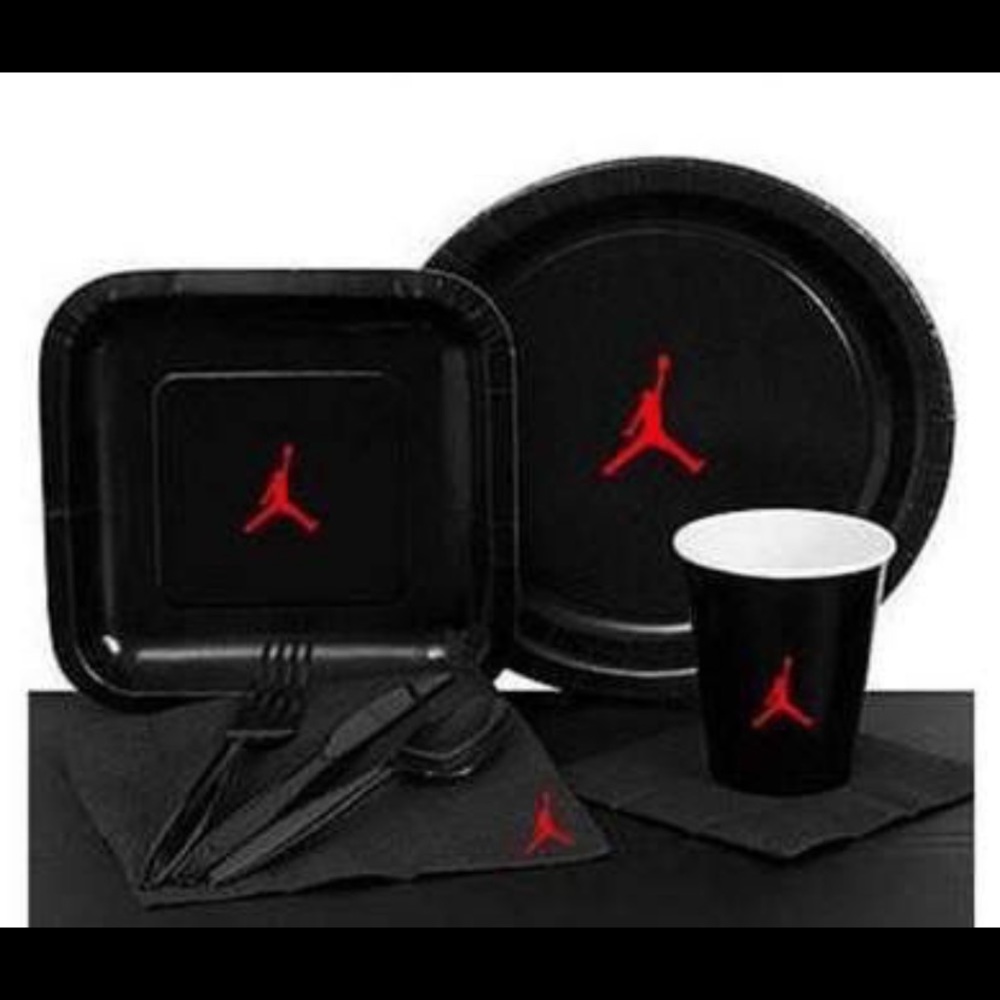 Jordan baby shower tableware